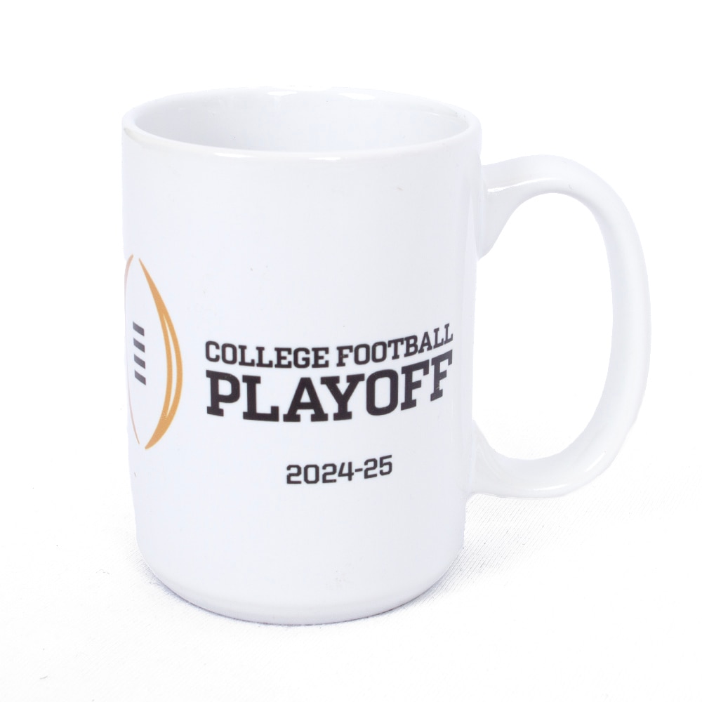 Playoffs, Logo Brand, White, Traditional Mugs, Ceramic, Home & Auto, Football, Post Season, 2025 College Football, Bracket, 15 ounce, 918381